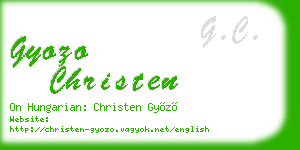 gyozo christen business card